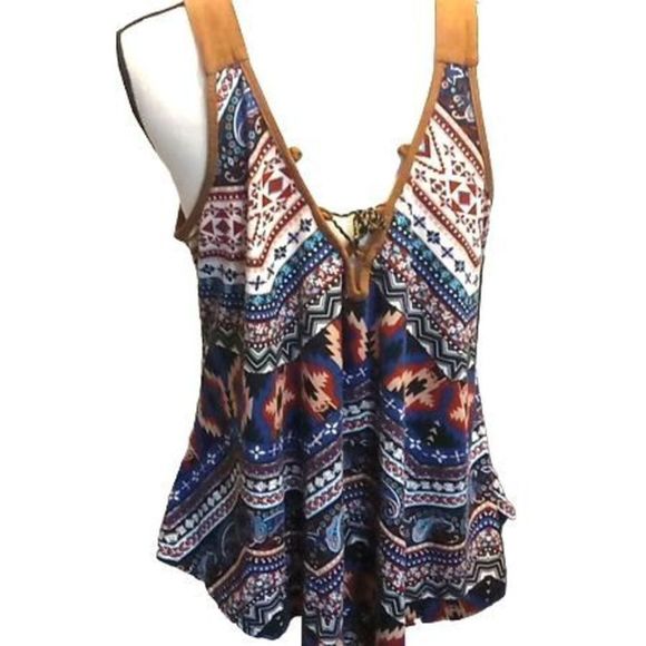 Unbranded Tops - Southwestern Print Blouse Women's Size XL‎  unbranded